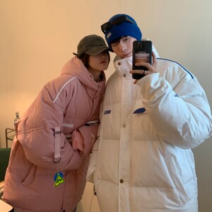 主推 情侣装冬装 连帽加厚保暖羽绒棉情侣棉衣外套 H695 P128男类图片