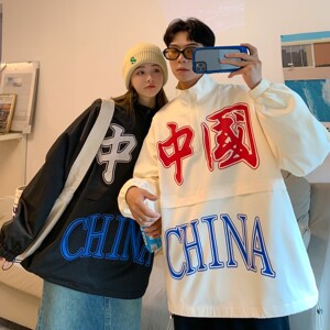 情侣装春装 印花外套港风夹克宽松上衣 H649 P88 男类控108图片
