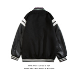 主推秋装pu皮拼接呢料毛巾绣棒球服夹克外套潮H686P118男，男装夹克，电商A341