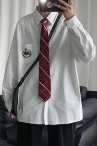 短句 送领带DK/JK制服学院风衬衫大码港风插肩袖外套潮 H530 P55图片