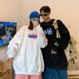 22情侣装春装字母印花情侣卫衣女宽松百搭外套H648P38女类，女装卫衣/绒衫，电商A341