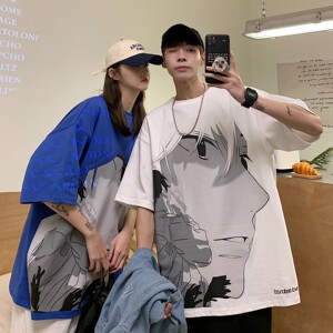 情侣装夏装 卡通动漫印花情侣短袖T恤上衣半袖 H717 P38女类图片
