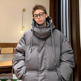 冬装爱心美式潮牌加厚情侣连帽羽绒棉服外套面包服男H910P138，男装棉衣，电商A341