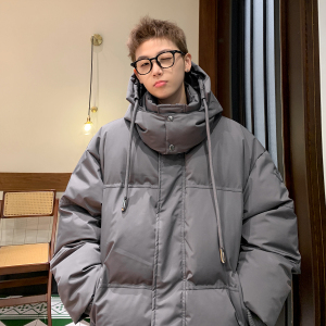 冬装 爱心美式潮牌加厚情侣连帽羽绒棉服外套面包服男H910 P138图片
