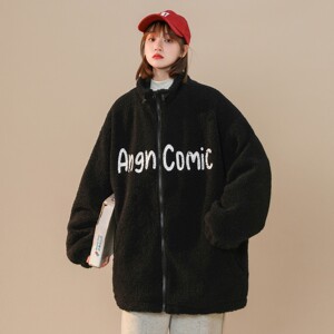 中性风新品 潮卡通动漫加厚羊羔毛情侣棉衣 H685 P118女类图片