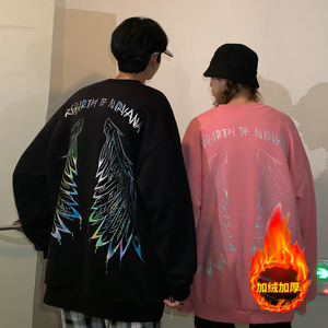 主推 涅槃重生七彩烫金情侣卫衣加厚外套大码 H551-1 P45 男类图片