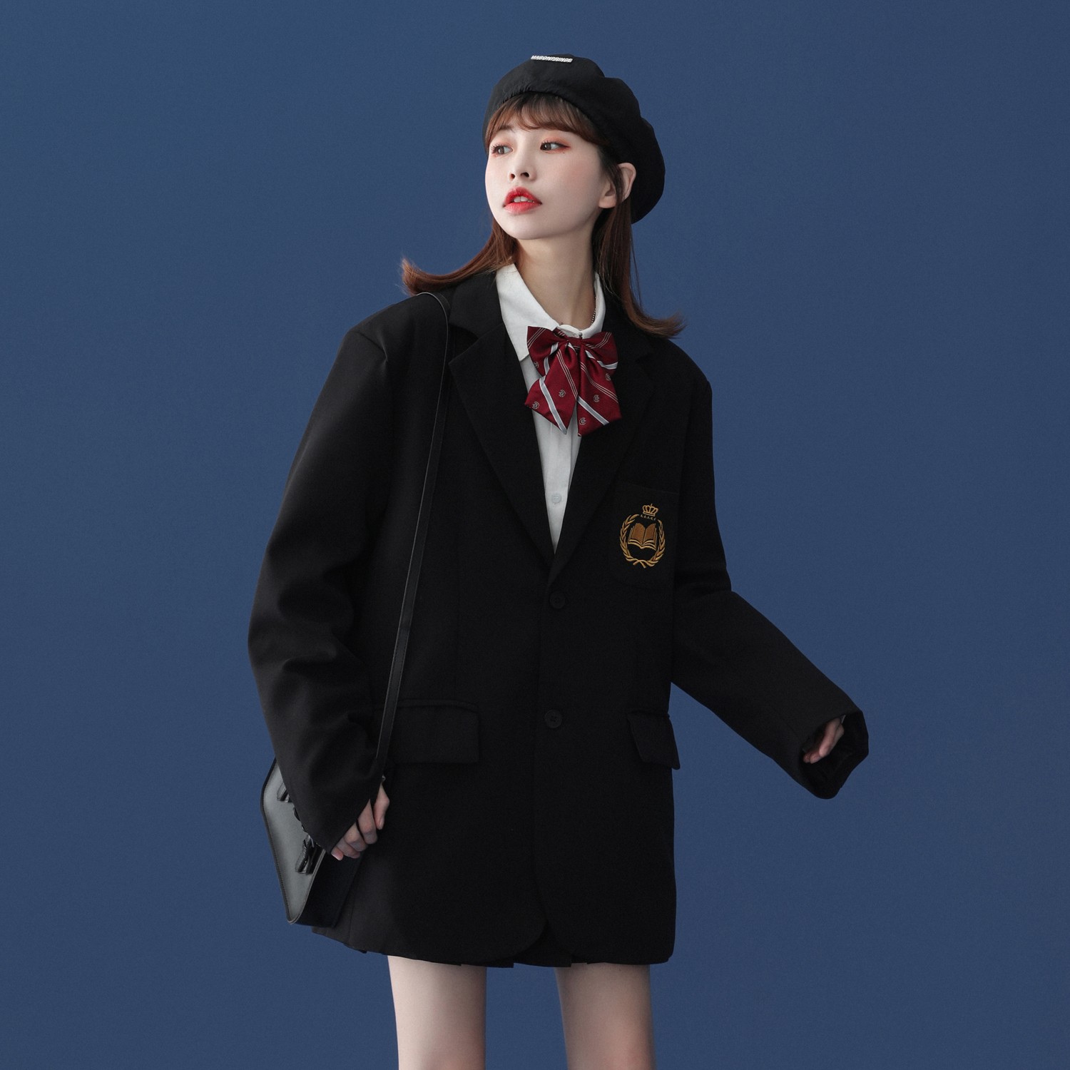 中性风JK服刺绣情侣休闲西装学院风西服外套女H535P95女类,女装西装,电商A341