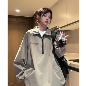 中性风 冲锋衣骑行服半开领立领夹克户外机能风外套男女 H872 P78图片