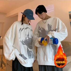主推情侣装新品潮卡通动漫圆领加厚情侣卫衣H651-1P45男类