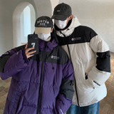主推美式撞色工装冲锋衣情侣棉服面包服连帽外套男H911P138，男装棉衣，电商A341