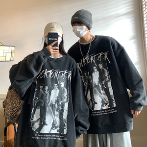 秋装新品 水洗做旧美式情侣卫衣大码外套 上衣 H764 P65 男类图片