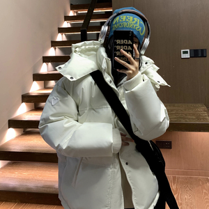 主推中性 冬装美式加厚情侣连帽羽绒棉服外套面包服男女H910P138图片