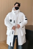 冬装新品美式工装中长款棉服情侣连帽棉衣宽松外套男H915P168，男装棉衣，电商A341