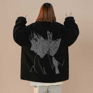中性风新品 潮卡通动漫加厚羊羔毛情侣棉衣 H685 P118男类图片