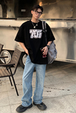 2022港风夏装腰果花印花情侣短袖T恤衫大码上衣H726P30男类，男装T恤，电商A341