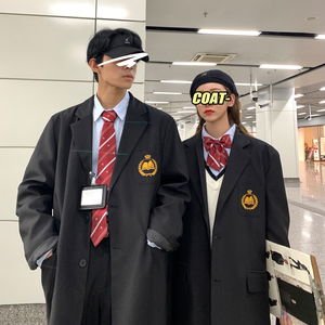 2021情侣装JK服 男女刺绣宽松情侣西装 学院风外套 H535 P95 女类图片