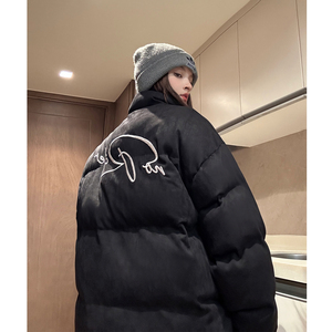 中性风 美式鹿皮绒情侣羽绒棉服面包服棉衣外套男女 H913 P128图片