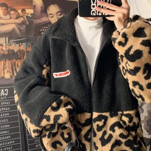 冬装新品 羊羔毛棉衣拼接情侣加厚棉服ins外套宽松 H593 P118男类图片