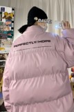 港风字母印花情侣皮棉衣羽绒棉外套中性棉服H597P118男类，男装棉衣，电商A341