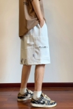 2023夏季新品美式重磅宽松五分裤运动印花短裤KH113P48控68，男装休闲裤，电商A341