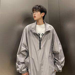 PUF50＋防晒服套装男夏季薄款宽松速干透气五分裤两件套 H852 P88图片