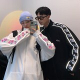 春装印花反光休闲情侣运动裤束脚卫裤KH02P55衣货号H665P65，男装休闲裤，电商A341