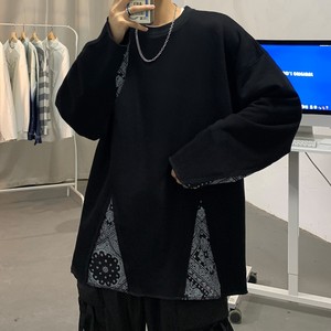 ins秋季新款腰果花拼接卫衣宽松 外套男 H548 P45 男类图片