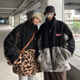 冬装新品羊羔毛拼接情侣棉服ins外套宽松H593P118女类，女装棉衣/棉服，电商A341