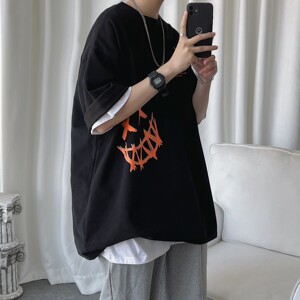 短句 2023夏装 小恶魔印花短袖T恤 H606 P35 男类图片