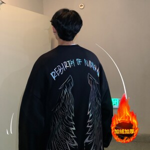 主推 涅槃重生七彩烫金情侣加厚卫衣外套大码 H551-1 P45 女类图片