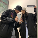 情侣装秋季毛呢拼接PU皮棒球服夹克情侣夹克外套H572P118女类，女装短外套，电商A341