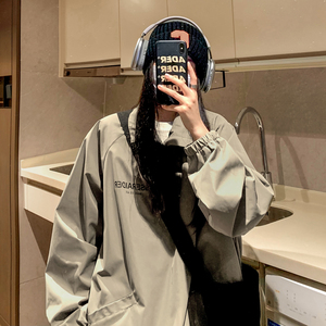 中性风 冲锋衣骑行服半开领立领夹克户外机能风外套男女 H872 P78图片