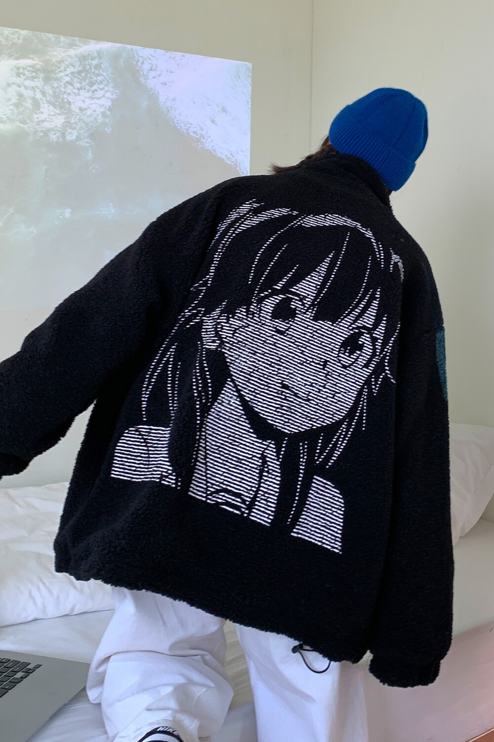 中性风冬装羊羔毛印花卡通动漫情侣棉衣加厚外套H685P118女类,女装棉衣/棉服,电商A341