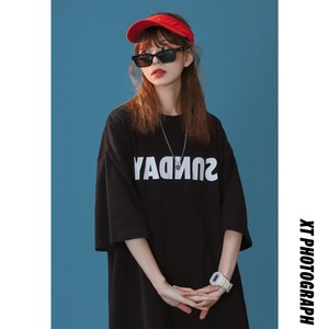 中性風(fēng) 女裝寬松字母印花情侶短袖T恤ins半袖上衣 H628 P30 女類圖片