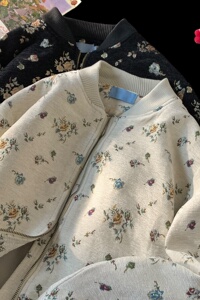 主推高品质 丝绒复古提花重工棒球服外套中性夹克上衣H933特批75图片