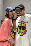 2021情侣装夏装涂鸦印花圆领宽松情侣短袖T恤班服H522P30男类，男装T恤，电商A341