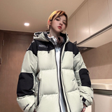 主推美式撞色工装冲锋衣情侣棉服面包服连帽外套男女H911P138，男装棉衣，电商A341