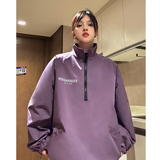 中性风冲锋衣骑行服半开领立领夹克户外机能风外套男女H872P78，男装夹克，电商A341