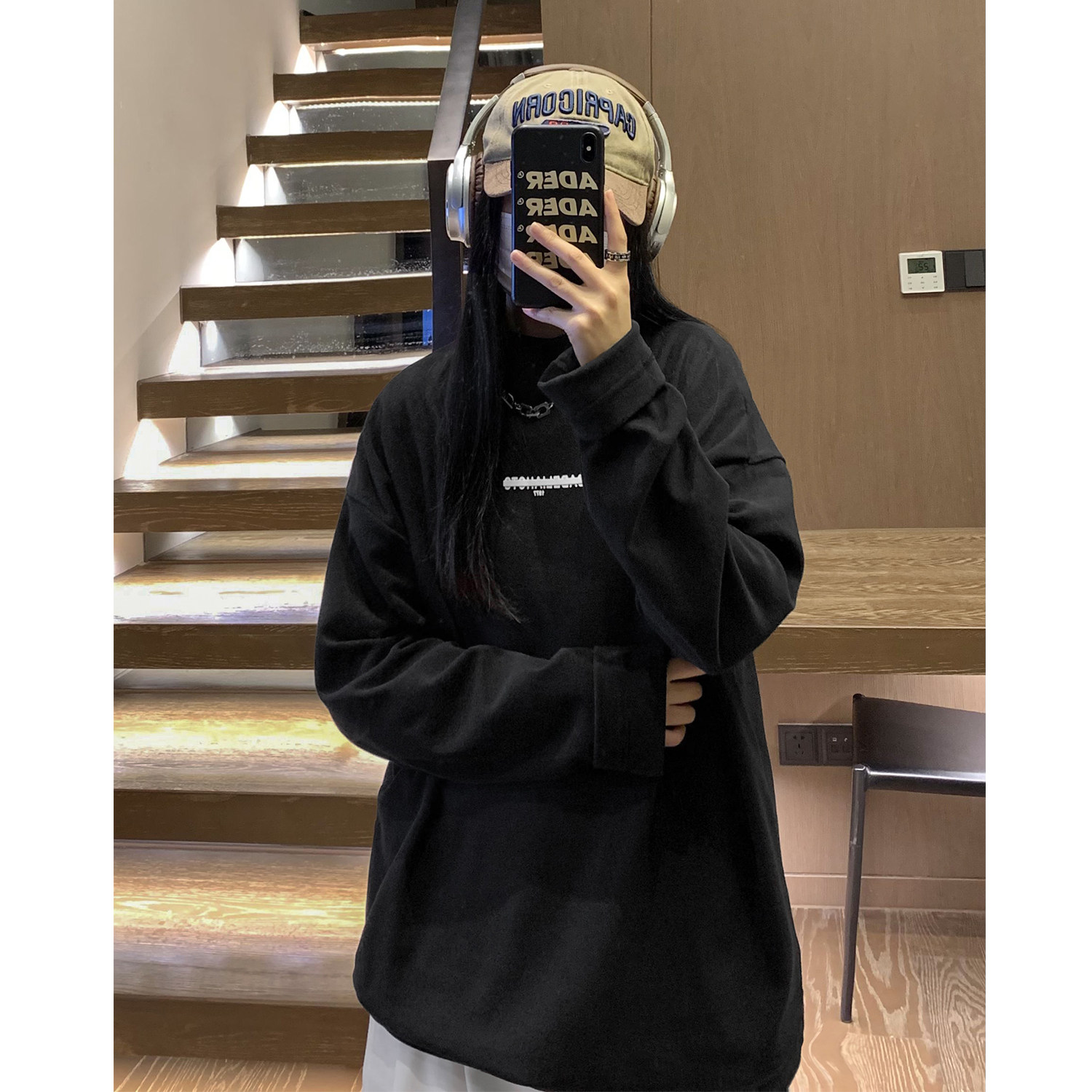 中性风秋冬装德绒打底衫半高领加厚内搭情侣卫衣男女H903特批P25,男装T恤,电商A341