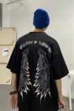 主推2023夏装涅槃重生七彩烫金情侣短袖T恤衫H525P35男类大码，男装T恤，电商A341