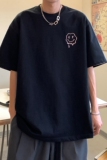 主推港风夏装字母笑脸印花情侣短袖T恤大码团购H741P30男类，男装T恤，电商A341
