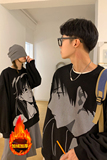 主推情侣装新品潮卡通动漫圆领加厚情侣卫衣H651-1P45男类，男装卫衣，电商A341