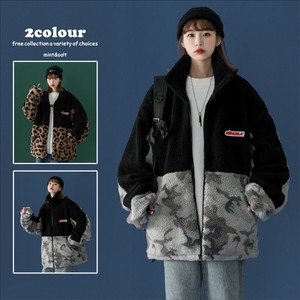 中性风 冬装 迷彩羊羔毛拼接情侣棉服ins外套宽松 H593 P118男类图片