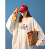 中性風(fēng)21字母印花情侶衛(wèi)衣女寬松百搭上衣外套H648P38女類(lèi)，女裝衛(wèi)衣/絨衫，電商A341