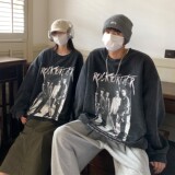 情侣装秋装水洗做旧美式情侣卫衣大码外套上衣H764P65女类，女装卫衣/绒衫，电商A341