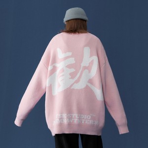 21中性风 新款 字母提花中性宽松情侣毛衣 H565 P78 女类图片