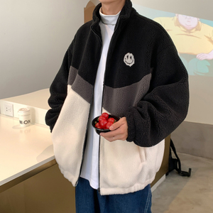 21情侣装冬装 拼接绣花羊羔毛情侣棉衣加厚外套上衣H683 P118男类图片