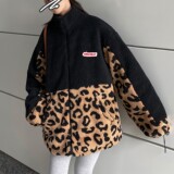 情侣装冬装羊羔毛拼接情侣棉服ins外套宽松H593P118男类，男装棉衣，电商A341