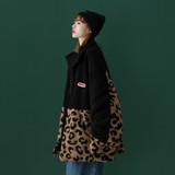 中性风冬装迷彩羊羔毛拼接情侣棉服ins外套宽松H593P118女类，女装棉衣/棉服，电商A341