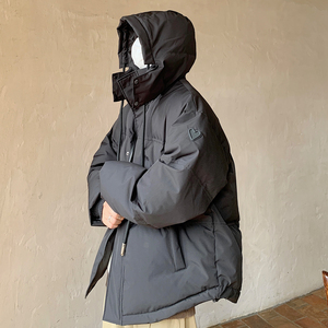 冬装情侣装 美式潮牌加厚情侣连帽羽绒棉服外套面包服男H910 P138图片